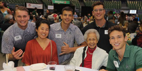 Eleanor Chu and others sitting at a table